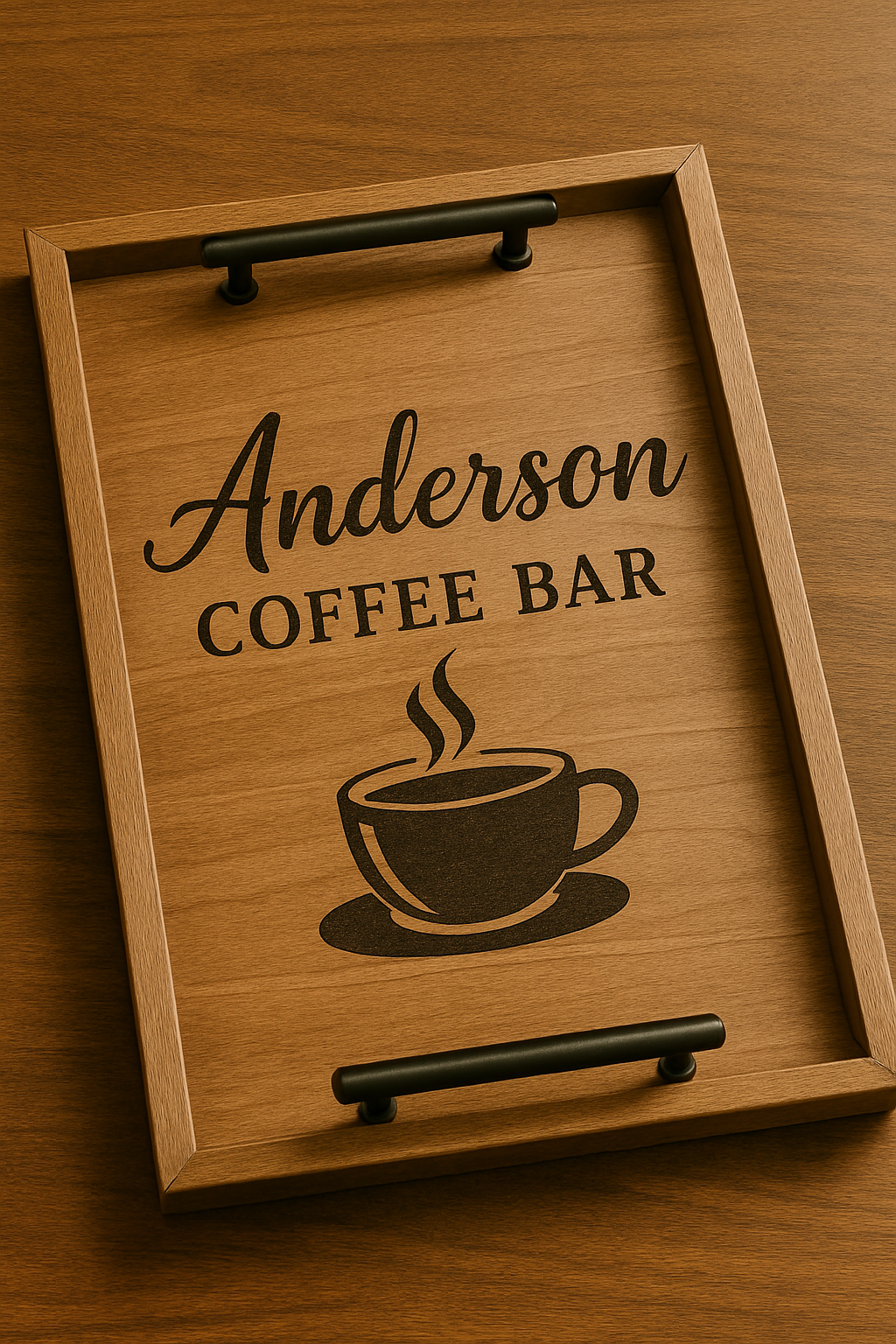 Hospitality coffee service and beverage presentation laser engraved Hagerstown MD