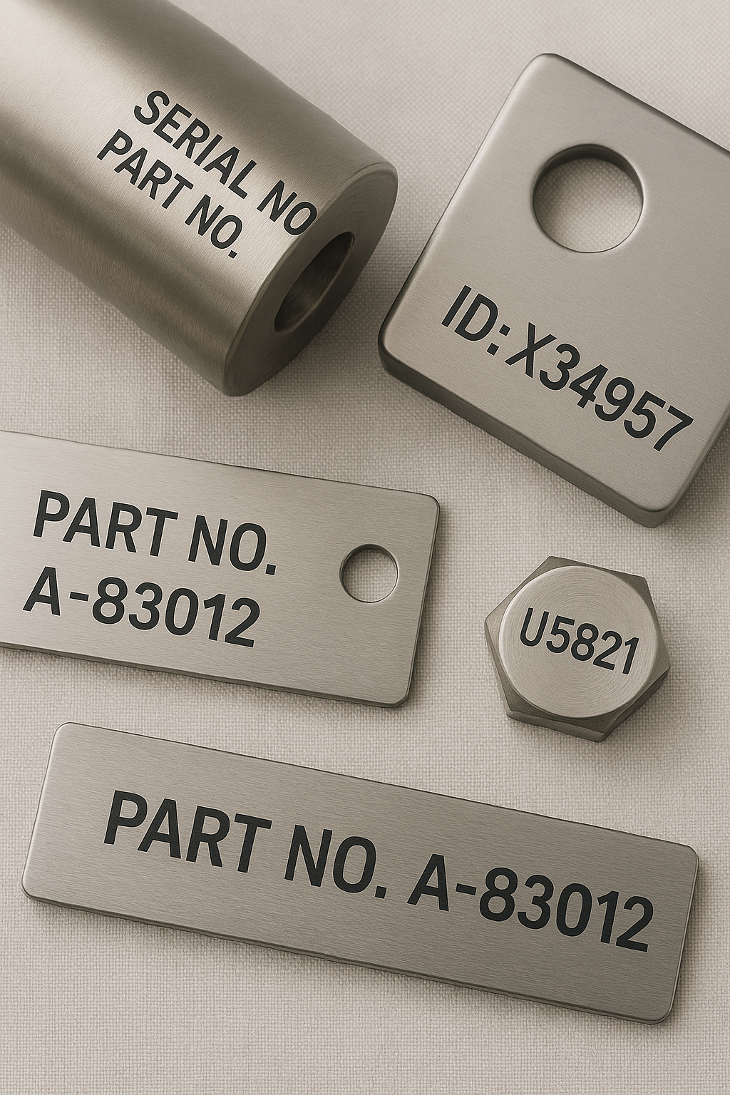 Industrial part numbering and manufacturing identification laser engraved Maryland
