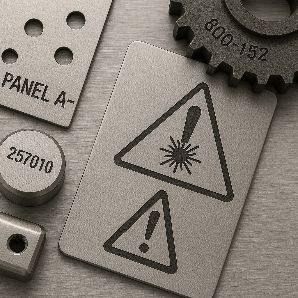 Industrial safety components and compliance marking laser engraved Hagerstown MD