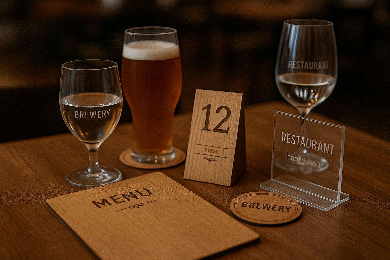 Complete restaurant branding and signage laser engraved Hagerstown MD