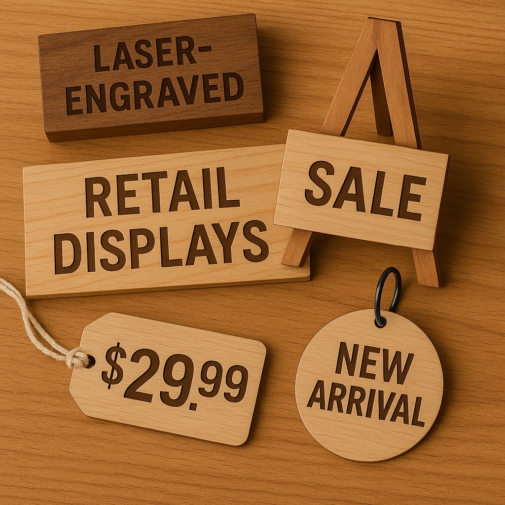 Complete retail system integration and display solutions laser engraved Maryland